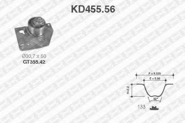 Комплет ремня газораспределительного механизма SNR KD455.56