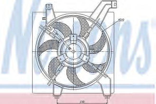 Вентилятор системы охлаждения двигателя NISSENS 85034