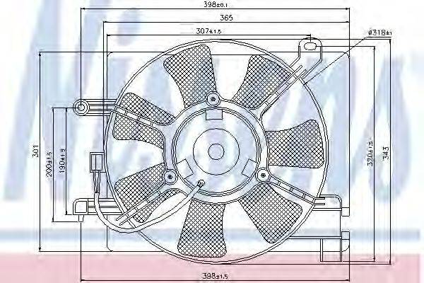 NISSENS 85060 Вентилятор системы охлаждения двигателя