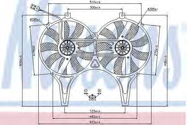 Вентилятор системы охлаждения двигателя NISSENS 85149