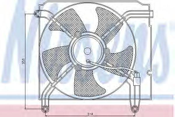 Вентилятор системы охлаждения двигателя NISSENS 85349
