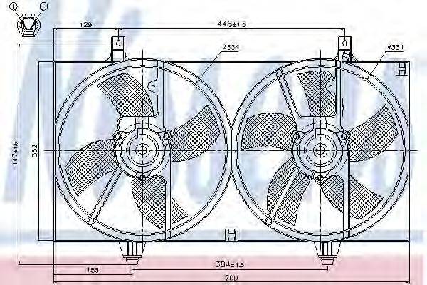 Вентилятор системы охлаждения двигателя NISSENS 85526