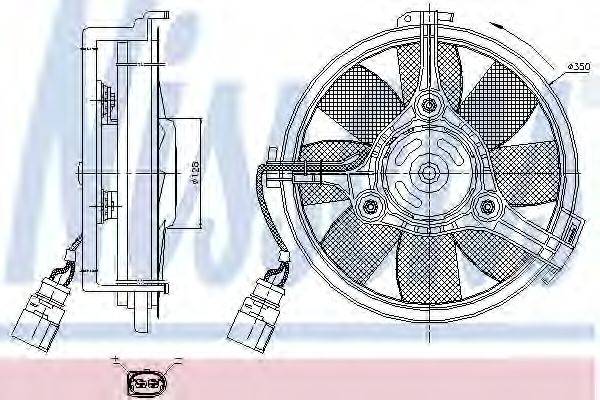 Вентилятор системы охлаждения двигателя NISSENS 85547