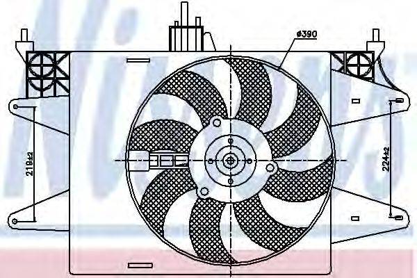 Вентилятор системы охлаждения двигателя NISSENS 85572