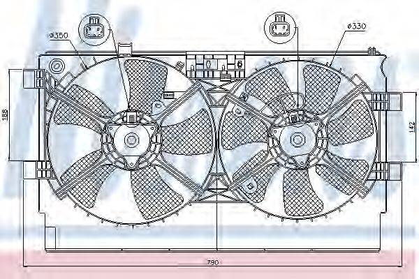 Вентилятор системы охлаждения двигателя NISSENS 85635