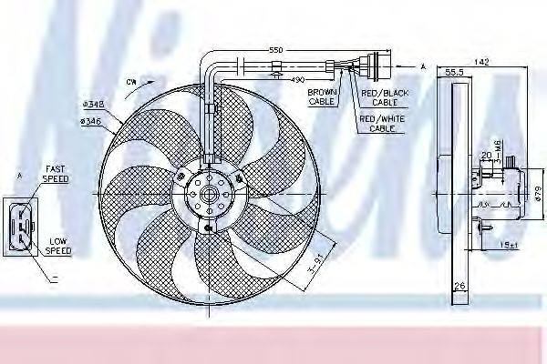 Вентилятор системы охлаждения двигателя NISSENS 85683