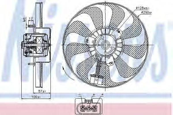 Вентилятор системы охлаждения двигателя NISSENS 85684