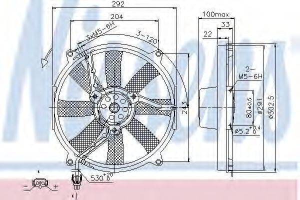 Вентилятор системы охлаждения двигателя NISSENS 85702
