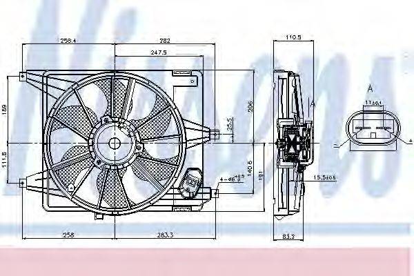 Вентилятор системы охлаждения двигателя NISSENS 85708