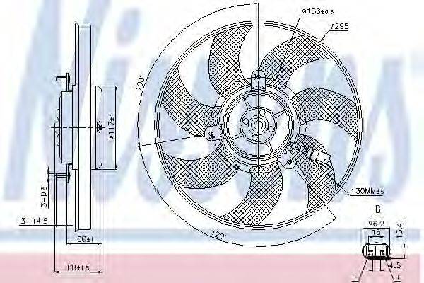 Вентилятор системы охлаждения двигателя NISSENS 85733