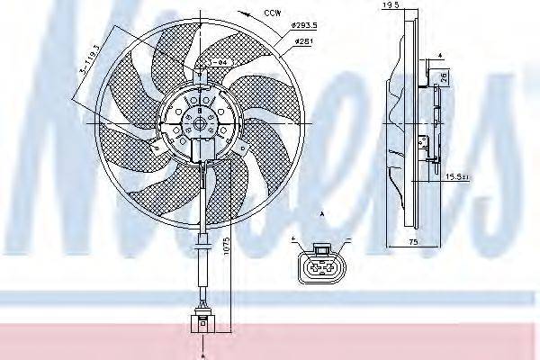 Вентилятор системы охлаждения двигателя NISSENS 85806