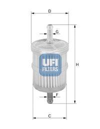 Фильтр топлива UFI 31.001.00