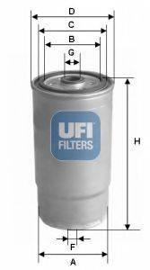 Фильтр топлива UFI 24.122.00