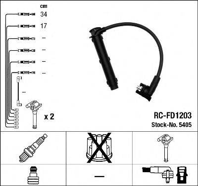 Комплект дротів запалення NGK 5405