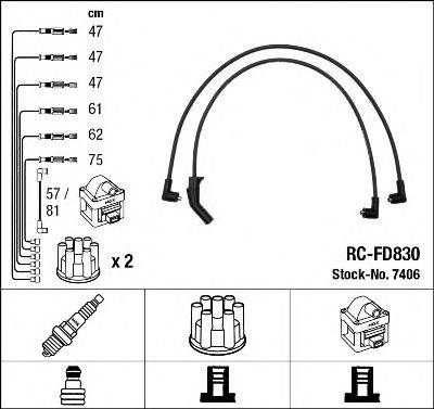 Провода зажигания (комплект) NGK 7406