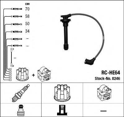 Провода зажигания (комплект) NGK 8246