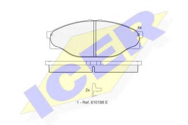 Колодки (дисковый тормоз) ICER 141010