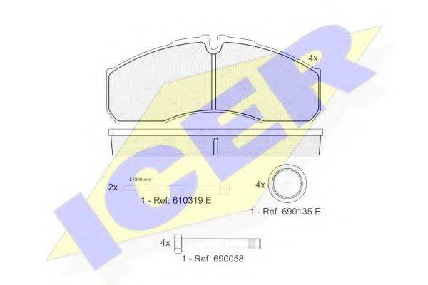 Колодки (дисковый тормоз) ICER 141499