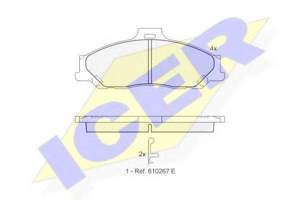 Колодки (дисковый тормоз) ICER 181580