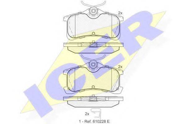 Колодки (дисковый тормоз) ICER 181728