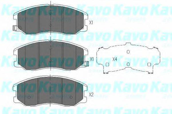 Колодки (дисковый тормоз) KAVO PARTS KBP-1009