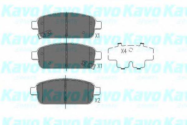 Колодки (дисковый тормоз) KAVO PARTS KBP-1013