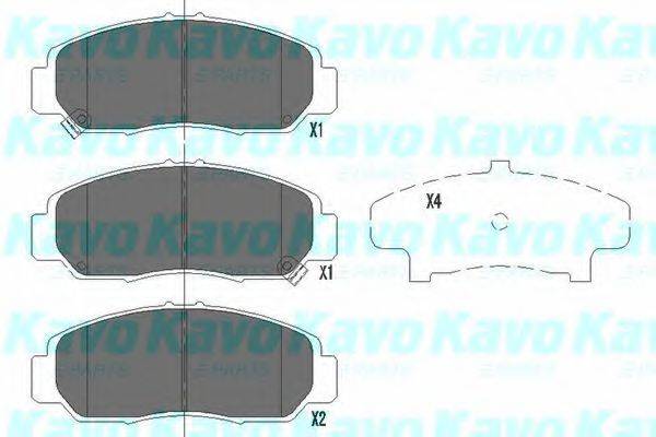 Колодки (дисковый тормоз) KAVO PARTS KBP-2037