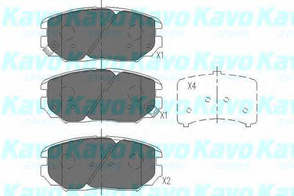Колодки (дисковый тормоз) KAVO PARTS KBP-3020