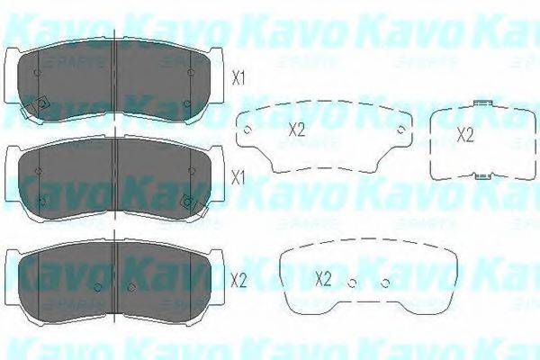 Колодки (дисковый тормоз) KAVO PARTS KBP-3024