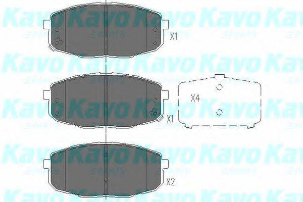 Колодки (дисковый тормоз) KAVO PARTS KBP-4004