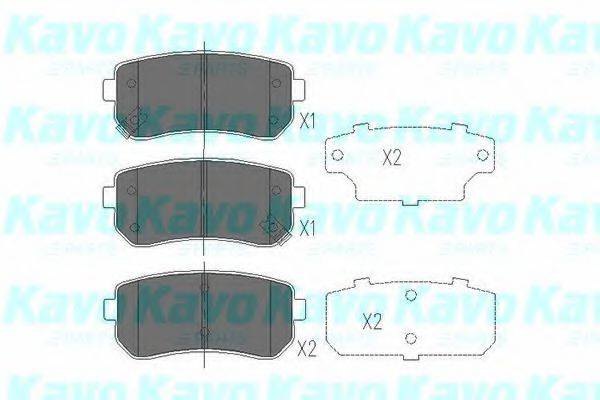 Колодки (дисковый тормоз) KAVO PARTS KBP-4007