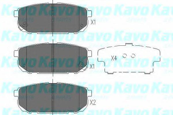 Колодки (дисковый тормоз) KAVO PARTS KBP-4015