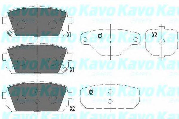 Колодки (дисковый тормоз) KAVO PARTS KBP-4019
