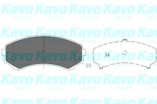 Комплект гальмівних колодок, дискове гальмо KAVO PARTS KBP-4504