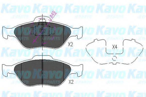 Колодки (дисковый тормоз) KAVO PARTS KBP-4545