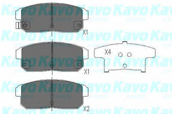 Колодки (дисковый тормоз) KAVO PARTS KBP-4547