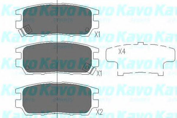 Колодки (дисковый тормоз) KAVO PARTS KBP-5504