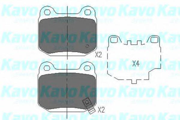 Колодки (дисковый тормоз) KAVO PARTS KBP-6562