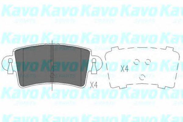 Комплект гальмівних колодок, дискове гальмо KAVO PARTS KBP-6564