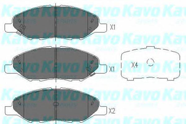 Колодки (дисковый тормоз) KAVO PARTS KBP-6578