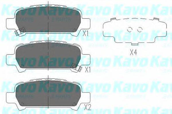 Колодки (дисковый тормоз) KAVO PARTS KBP-8002