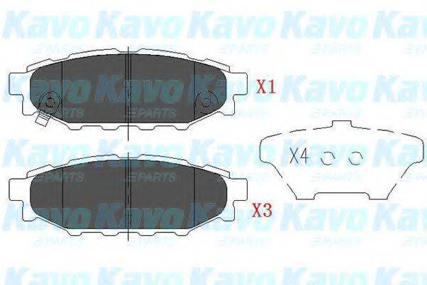 Колодки (дисковый тормоз) KAVO PARTS KBP-8005