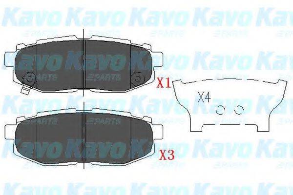 Колодки (дисковый тормоз) KAVO PARTS KBP-8022