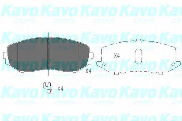 Колодки (дисковый тормоз) KAVO PARTS KBP-8512