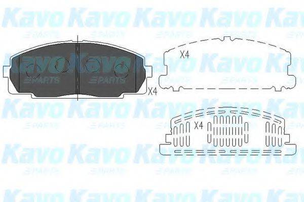 Колодки (дисковый тормоз) KAVO PARTS KBP-9002