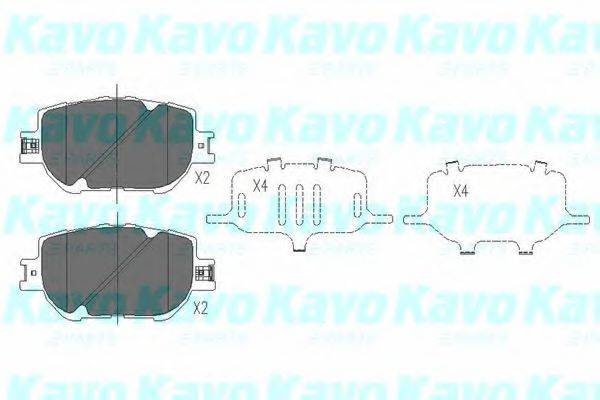 Колодки (дисковый тормоз) KAVO PARTS KBP-9015