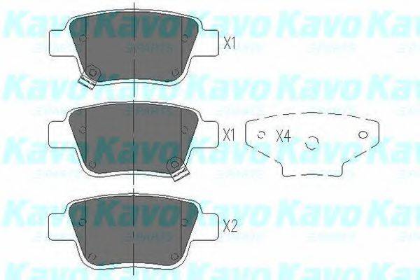Колодки (дисковый тормоз) KAVO PARTS KBP-9019