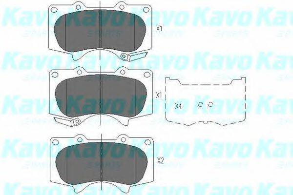Колодки (дисковый тормоз) KAVO PARTS KBP-9020