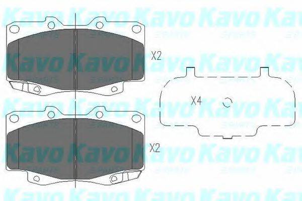 Комплект гальмівних колодок, дискове гальмо KAVO PARTS KBP-9096