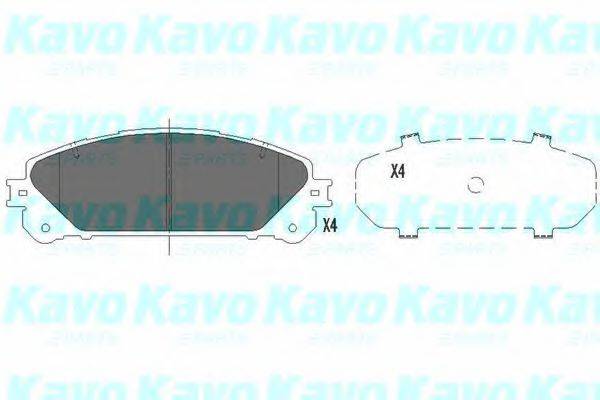 Колодки (дисковый тормоз) KAVO PARTS KBP-9116